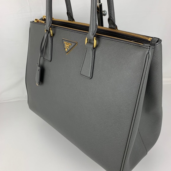 New Prada Italian Galleria Lux Double Zip Tote - Picture 2 of 8